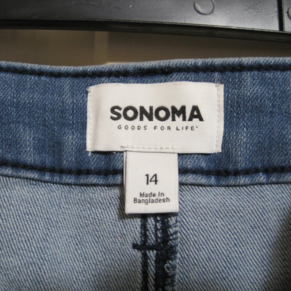 NWOT Sonoma Goods for Life Stylish Blue Wide Leg Jeans for Women - Picture 6 of 7